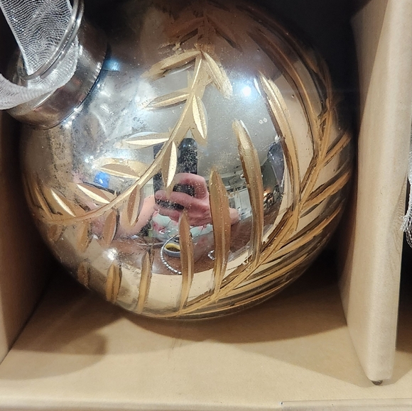 🆕️ Tidings & Joy Glass Ornaments 6 pc set - Picture 8 of 9